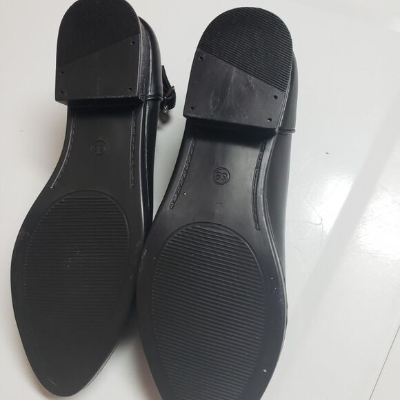 Women’s Mask Butik Handmade Genuine Black Leather Ankle Strap Shoes Size 38 NWOB - Picture 10 of 10